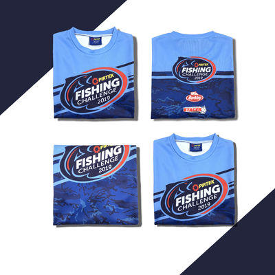 Adults Custom Sublimation Performance Wicking Fishing Jersey Polystere Shirt Promotion