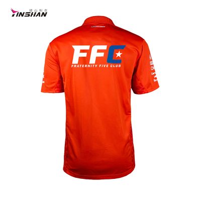 Unisex Short Sleeve Red Racing Sports Polo Shirt with Custom Logo Racing Sports Game