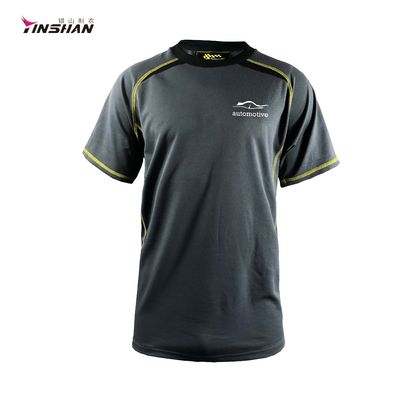Polyester Cotton Men's Racing Short Sleeve T-shirts with Quick Dry Fabric Customized