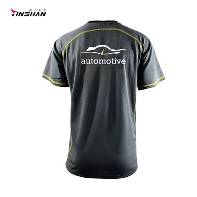 Polyester Cotton Men's Racing Short Sleeve T-shirts with Quick Dry Fabric Customized