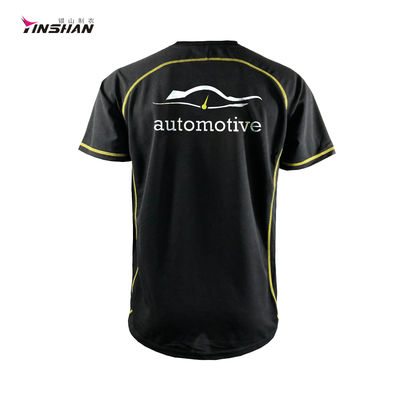 Polyester Cotton Men's Racing Short Sleeve T-shirts with Quick Dry Fabric Customized