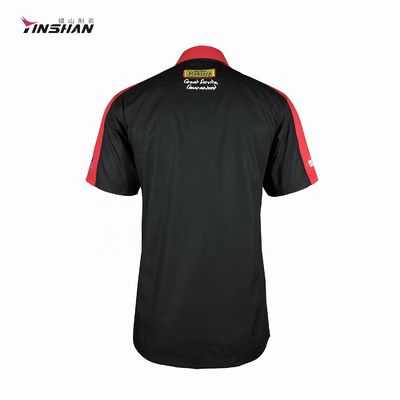 Men's Short Sleeve Racing and Sports Wear Shirt with Breathable and Quick Dry Fabric