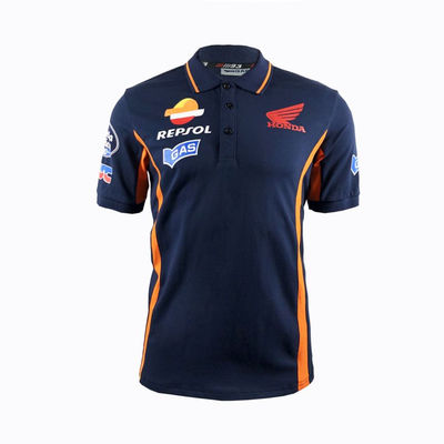 Adults S/M/L/XL Wicking Breathable cotton Polyester Blended Sports Racing Polo Shirt