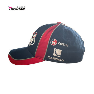 Custom Embossed 6-Panel Baseball Cap for Men's Motor Racing Sports Hats 58cm Size