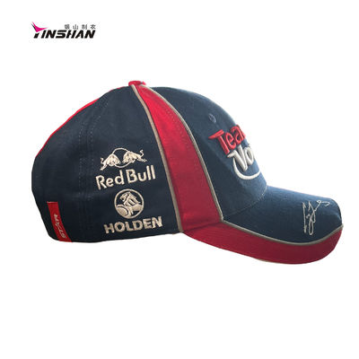 Custom Embossed 6-Panel Baseball Cap for Men's Motor Racing Sports Hats 58cm Size