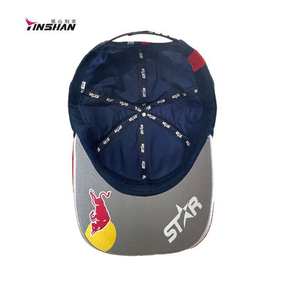 Custom Embossed 6-Panel Baseball Cap for Men's Motor Racing Sports Hats 58cm Size