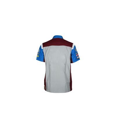Grey Custom Design Sublimation Summer Round Neck Drag Pullover Racing Short Sleeve Men's Polo Shirt