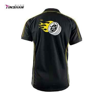 Sportswear Racing Polo Shirt with Custom Pattern Design and 100% Polyester Material