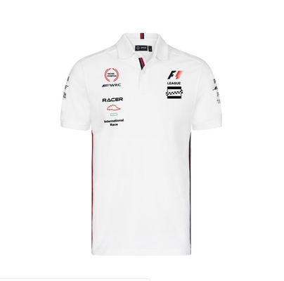 100% Polyester Race Sublimation Motorcycle Racing Crew Shirts Custom Printing Options